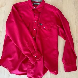 Sharp, red, mens, button-down, Remington shirt. XL.